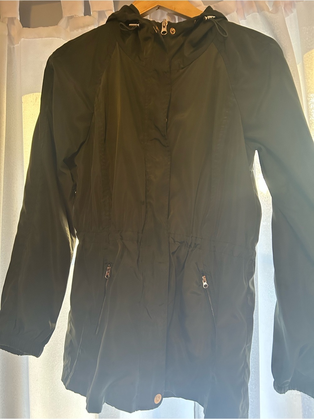 Ci Sono Olive Green Hooded Utility Jacket